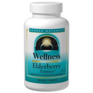 Source Naturals, Wellness, Extrato de Baga do Sabugueiro, 500 mg, 60 tabletes