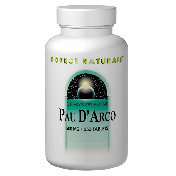 Source Naturals, Pau D'Arco, 500 mg, 250 Tabletes