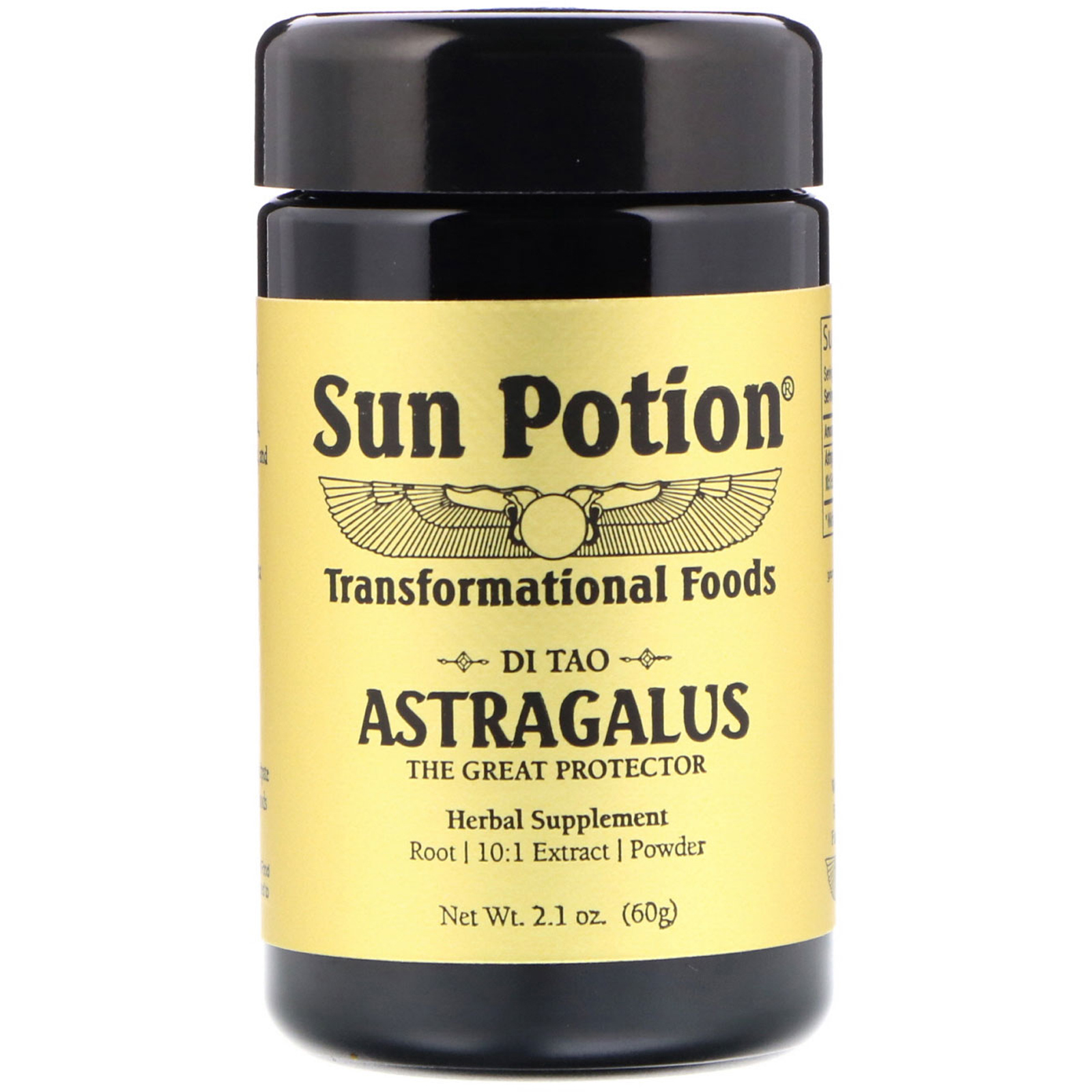 Sun Potion, Astragalus em Pó, Selvagem, 80 g