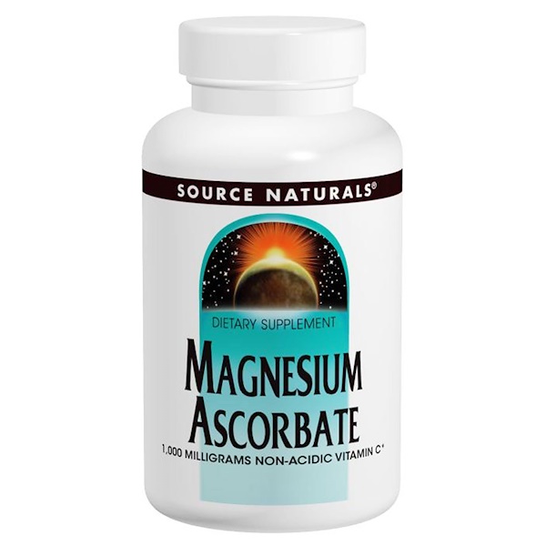 Source Naturals, Ascorbato de Magnésio, 1.000 mg, 120 comprimidos