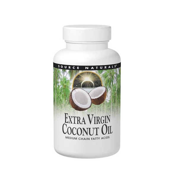Source Naturals, Óleo de coco, Extra virgem, 120 cápsulas gelatinosas
