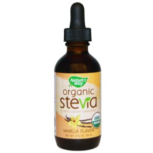 Nature's Way, Stévia Orgânica, Sabor Baunilha, 2 fl oz (59 ml)