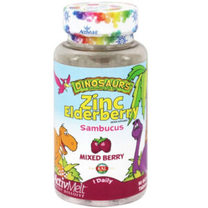 Kal Dinosaurs Zinco Sabugueiro Sambucus ActivMelt, Baga mista - 90 Tabletes