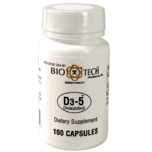 BioTech Pharmacal D3-5 - 5,000 IU - 100 Cápsulasule