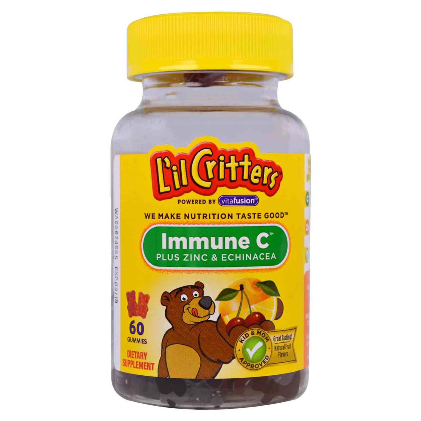 Lil Critters Imunológico C mais Zinco & Equinácea - 60 Gomas