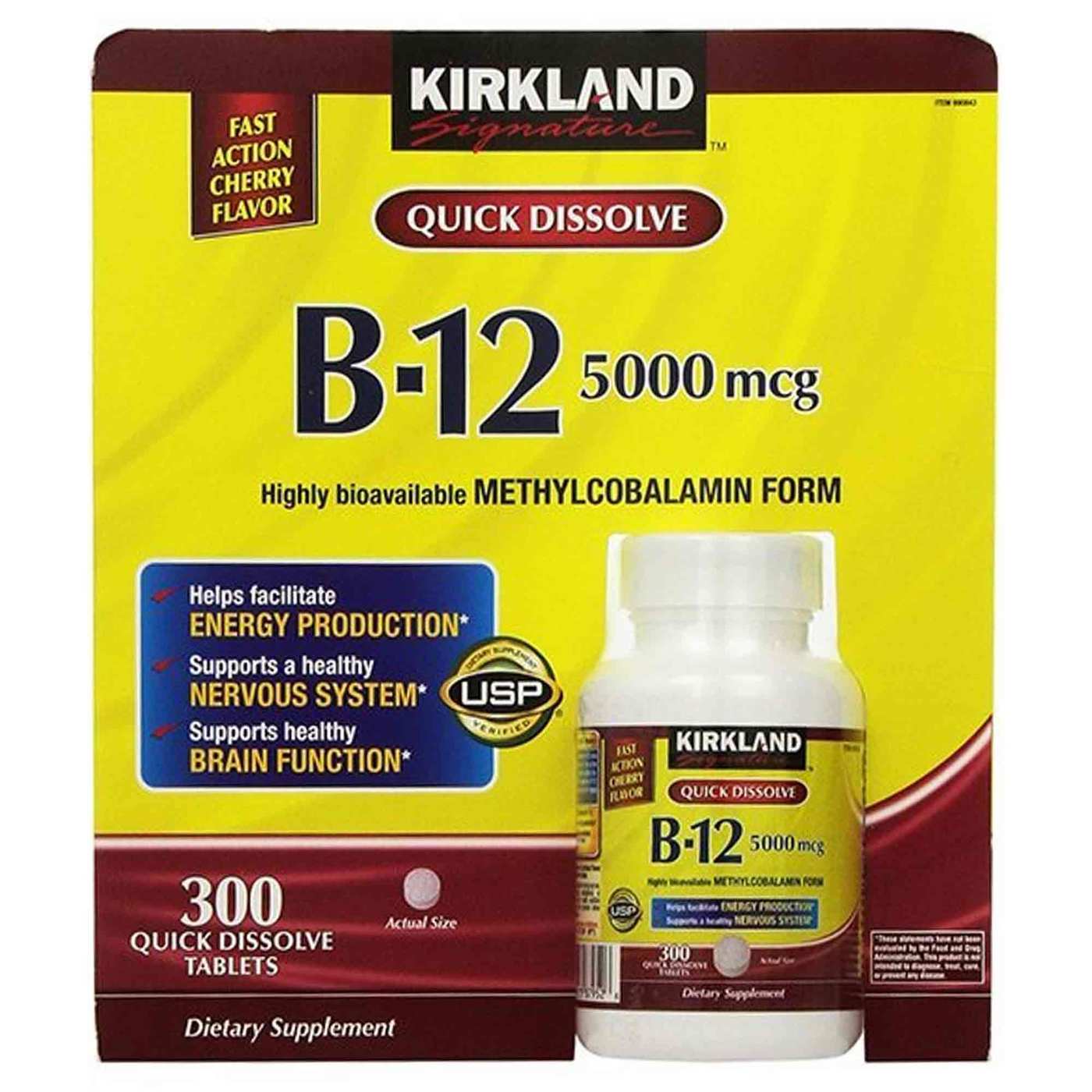 Comprar Kirkland Signature B-12 - 5,000 Mcg - 300 Dissolução Rápida ...