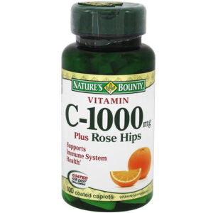 Nature's Bounty Vitamina C mais Rose Hips - 1,000 mg - 100 Caplets