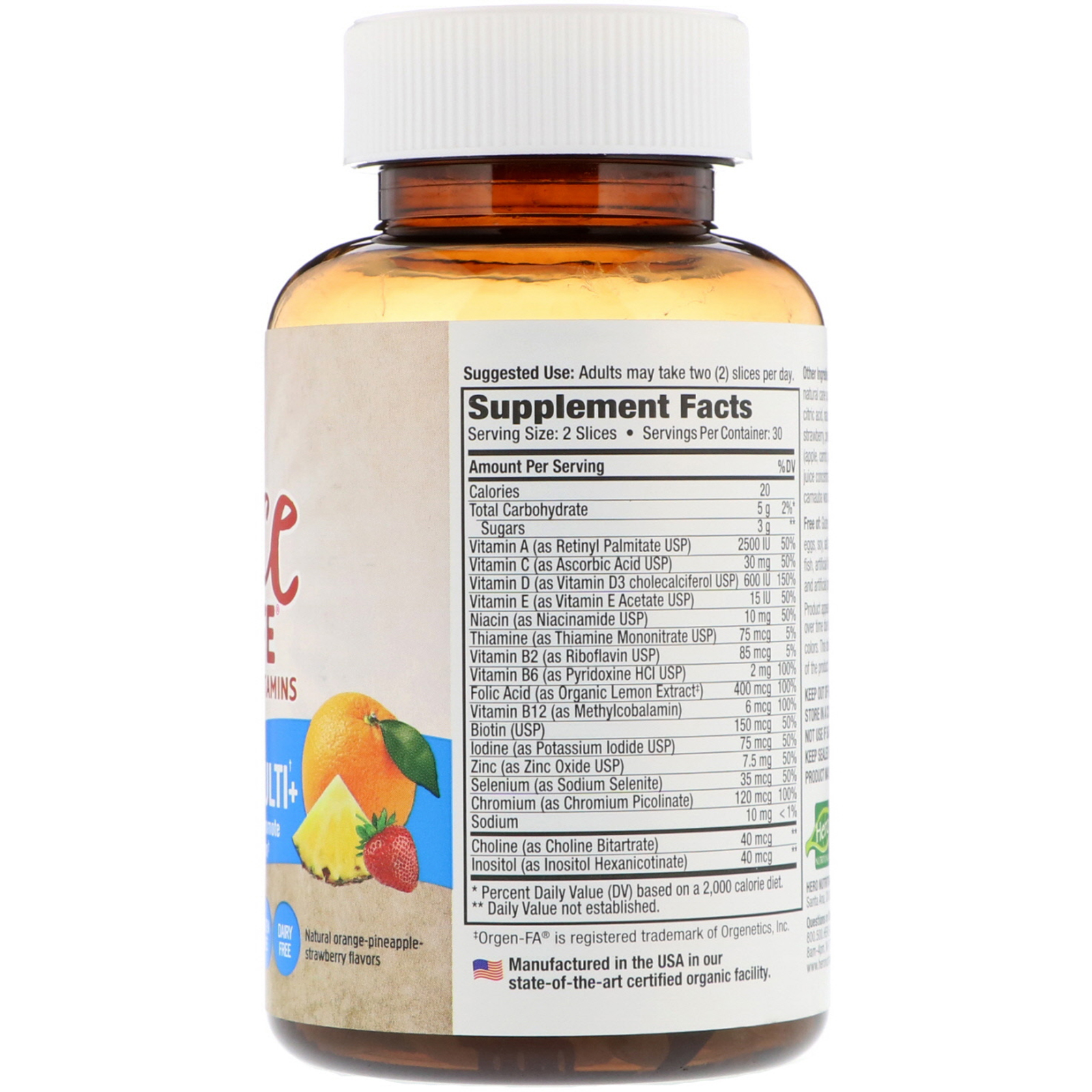 Hero Nutritional Products, Fatia de Vida, Gomas Vitamínicas para Adultos, Completo Multi+, Sabores de Frutas Naturais, 60 Gomas - Imagem 2