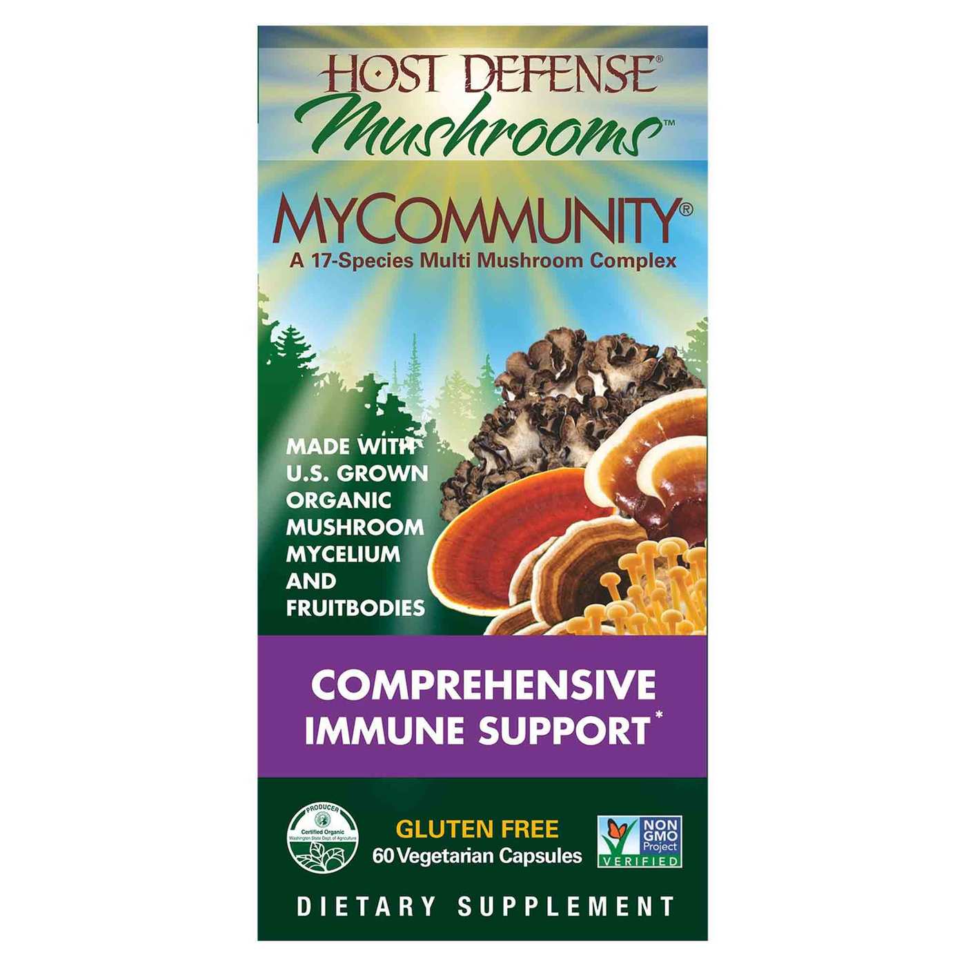 Host Defense Mushrooms MyCommunity® 60 Vegetarian Capsules