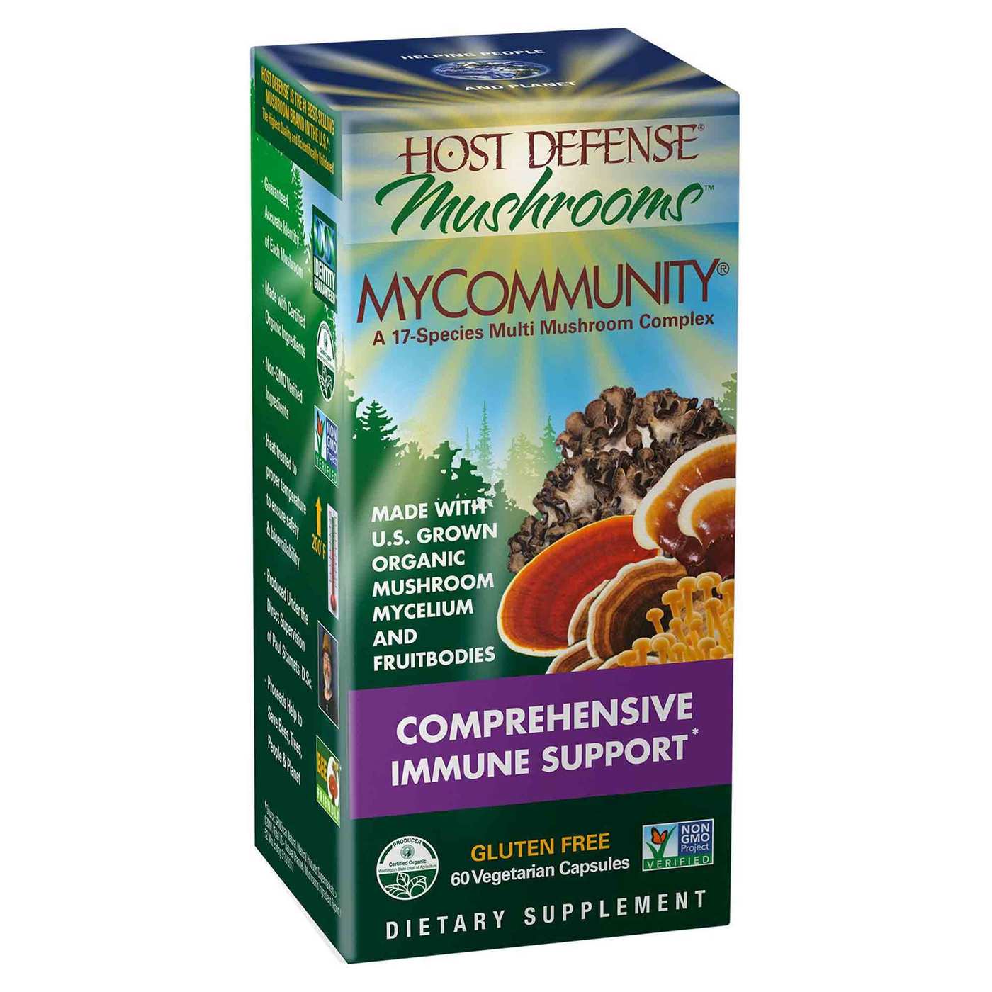 Host Defense Mushrooms MyCommunity® 60 Vegetarian Capsules - Imagem 3