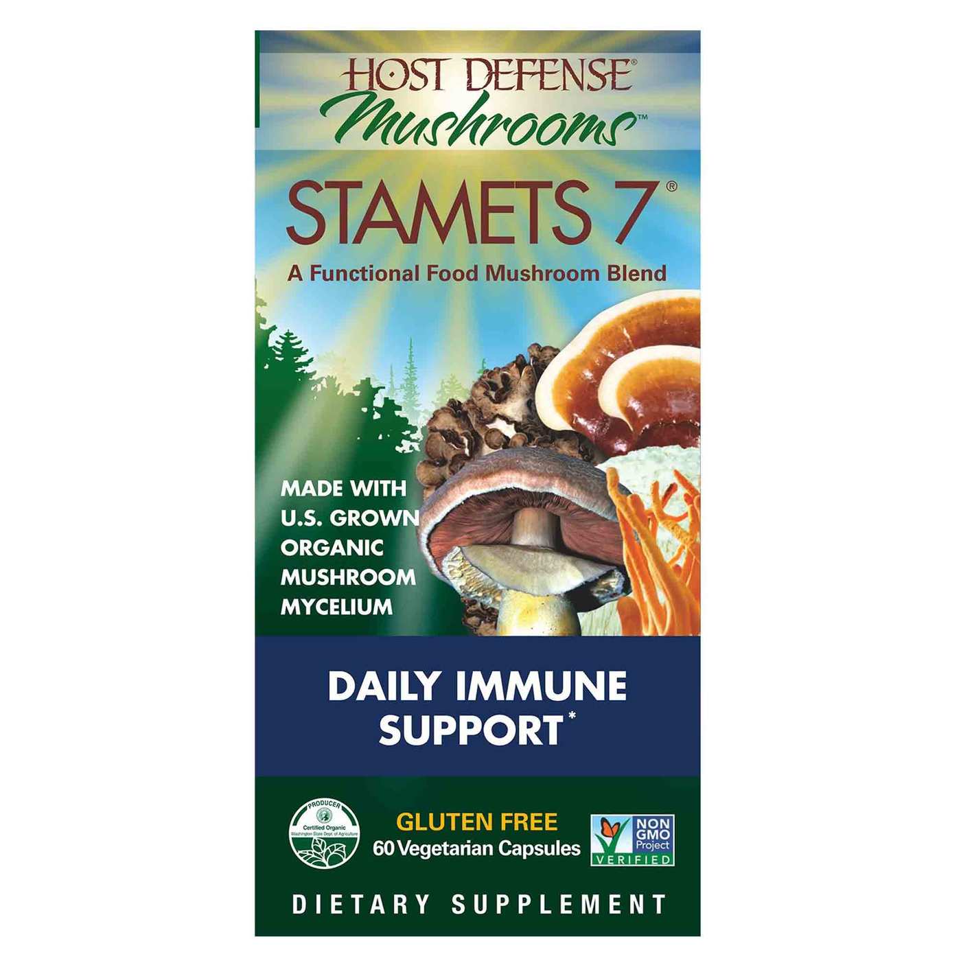 Host Defense Mushrooms Stamets 7® 60 Vegetarian Capsules