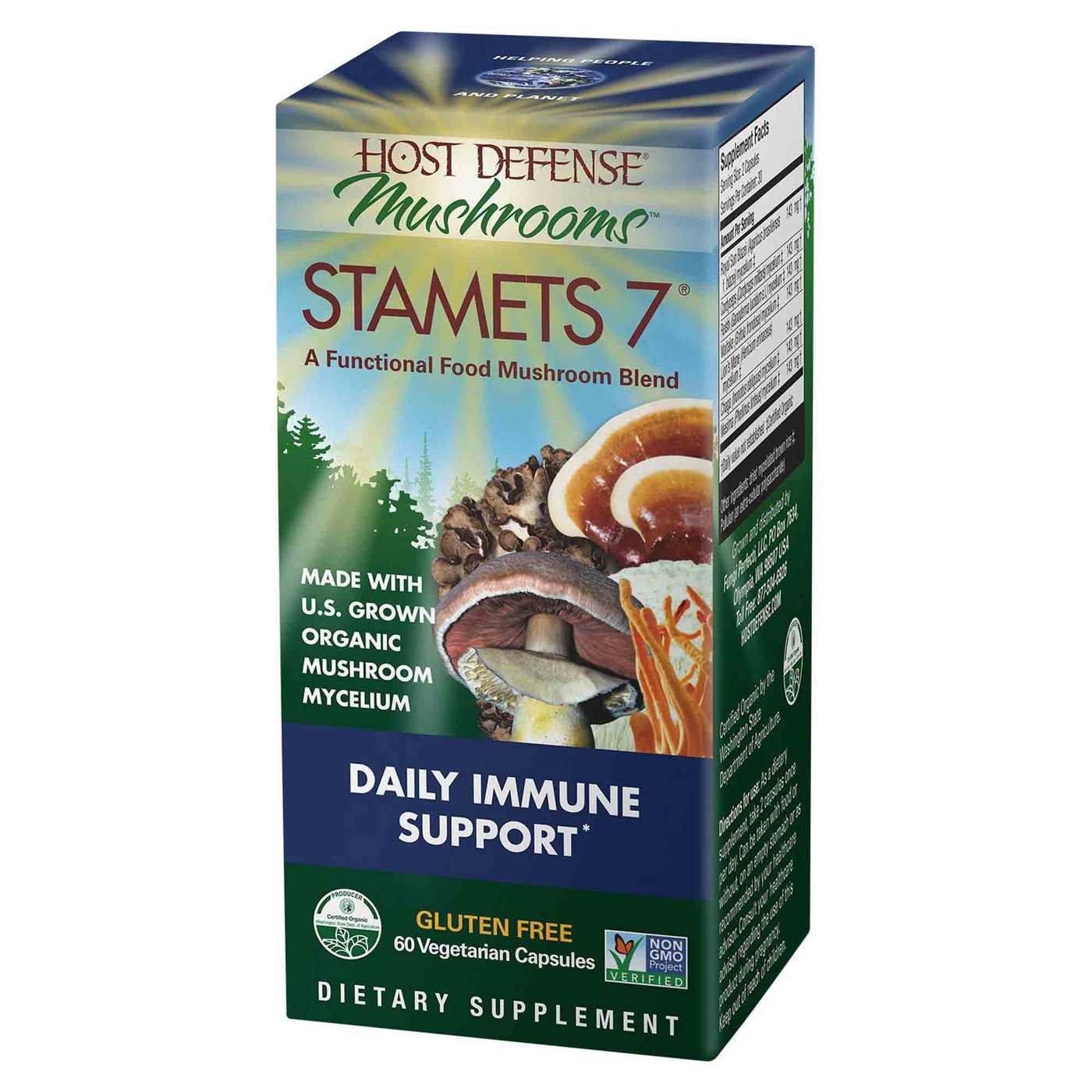 Host Defense Mushrooms Stamets 7® 60 Vegetarian Capsules - Imagem 2