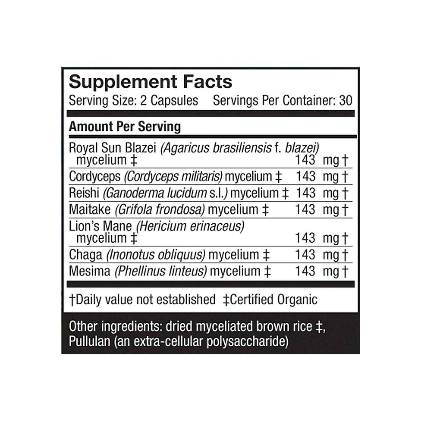 Host Defense Mushrooms Stamets 7® 60 Vegetarian Capsules - Imagem 3