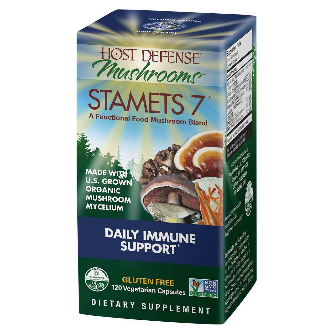 Host Defense Mushrooms Stamets 7® 120 Vegetarian Capsules