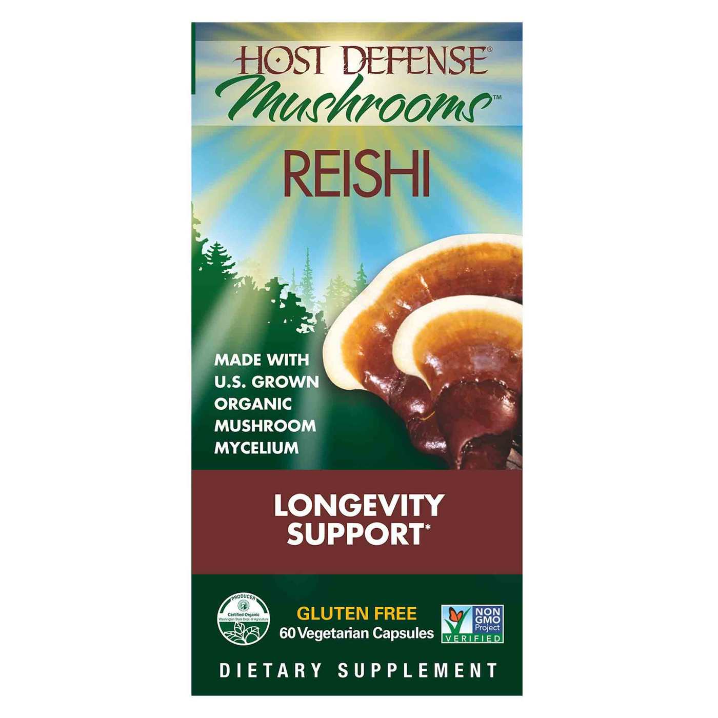 Host Defense Mushrooms Reishi 60 Vegetarian Capsules