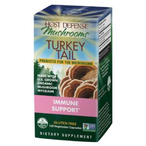 Host Defense Mushrooms Turkey Tail 120 Vegetarian Capsules