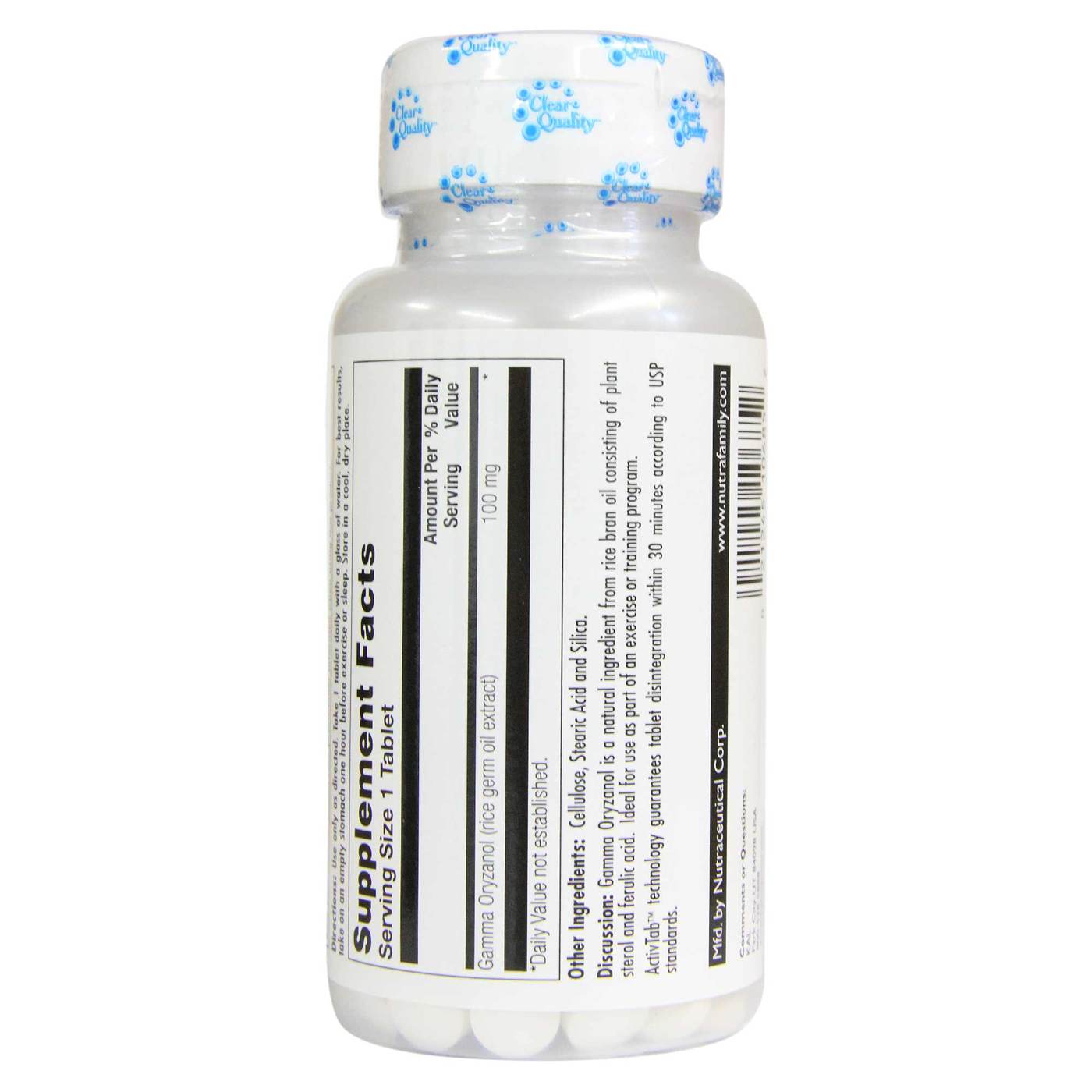 Kal Gama orizanol 100 mg 100 Tabletes - Imagem 3