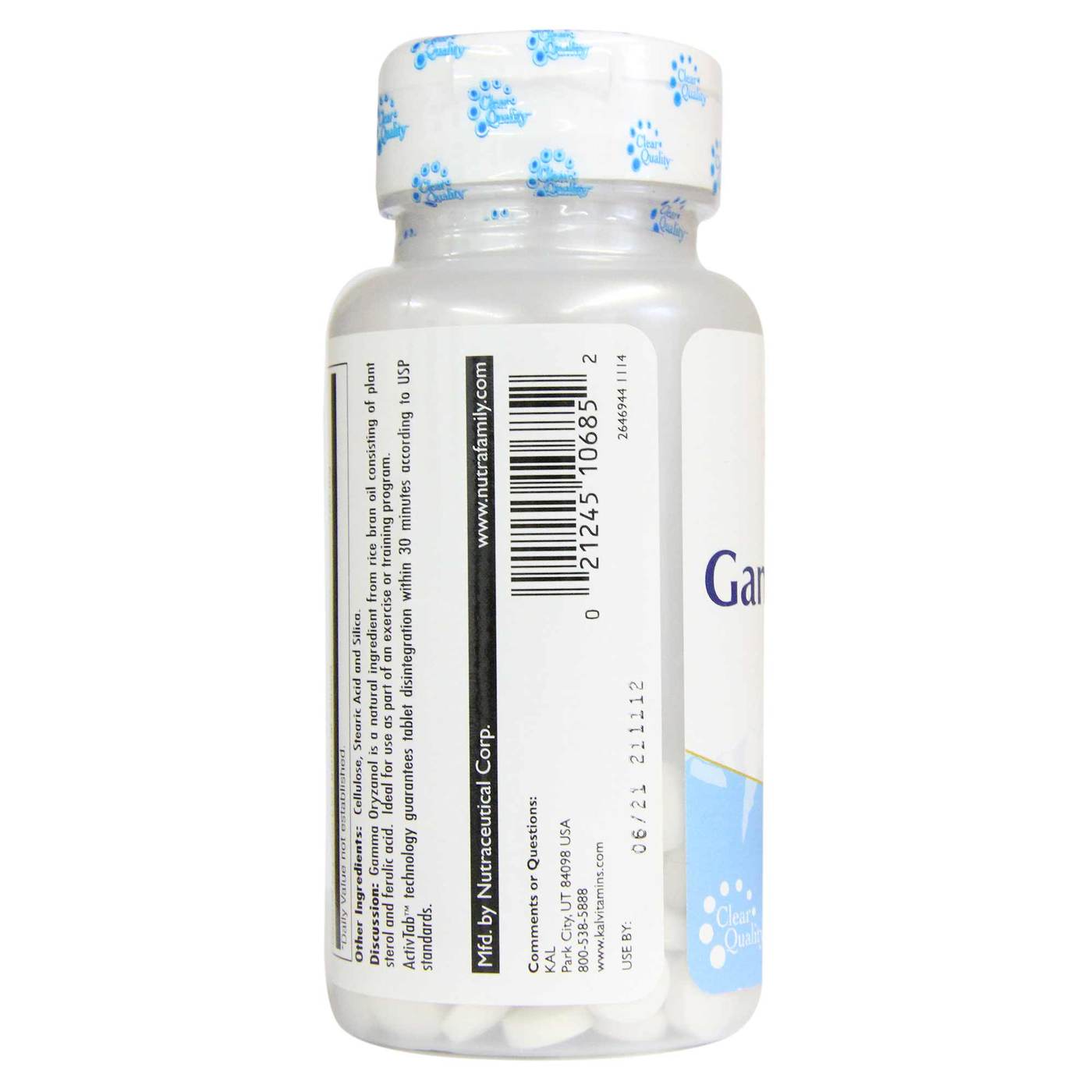 Kal Gama orizanol 100 mg 100 Tabletes - Imagem 4