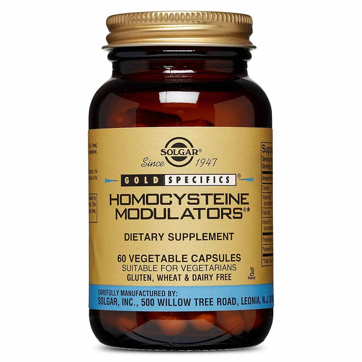 Solgar Moduladores de homocisteína 60 Cápsulas Vegetarianas