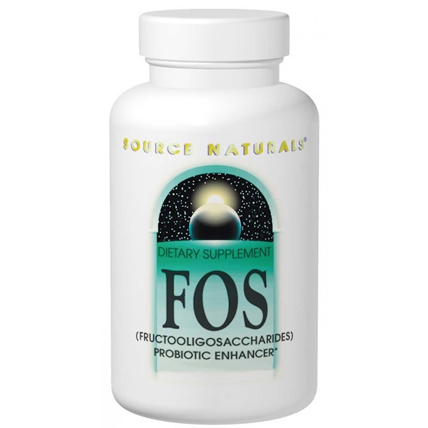 Source Naturals, FOS, (Frutooligossacarídeos), 100 comprimidos