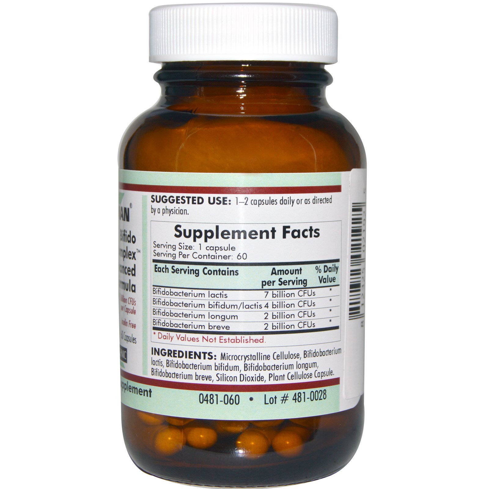 Kirkman Labs, Fórmula Avançada Complexo Bifido, 60 Cápsulas (Ice) - Imagem 2