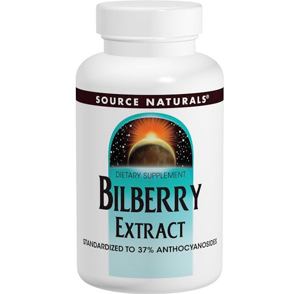 Source Naturals, Extrato de Mirtilo, 50 mg, 120 tabletes