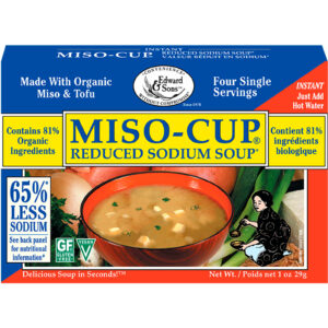 Edward & Sons, Edward & Sons, Miso-Cup, Reduced Sodium Soup, 4 Single Serving Envelopes, 7.2 g Each