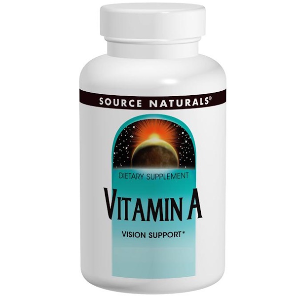 Source Naturals, Vitamina A, 10,000 IU, 100 Tabletes