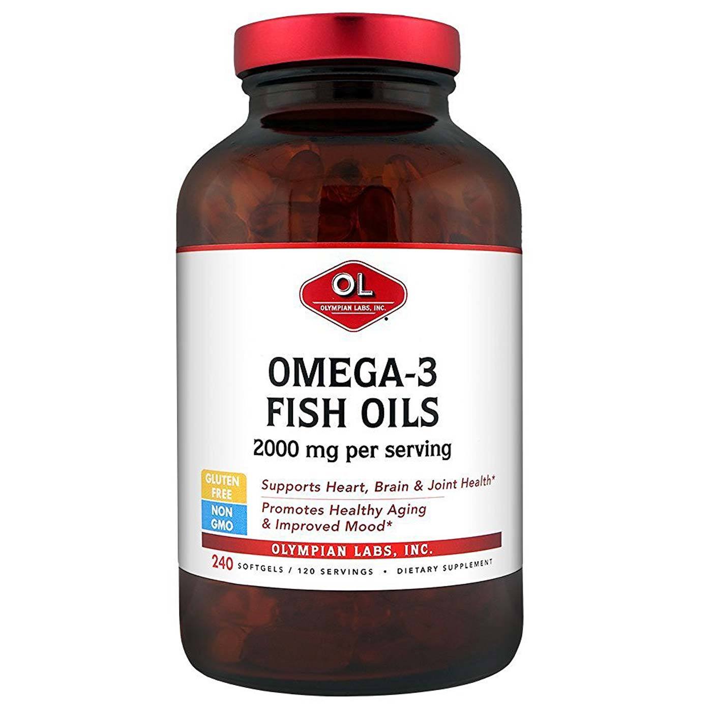 Olympian Labs Omega-3 óleo de peixe 240 Cápsulas