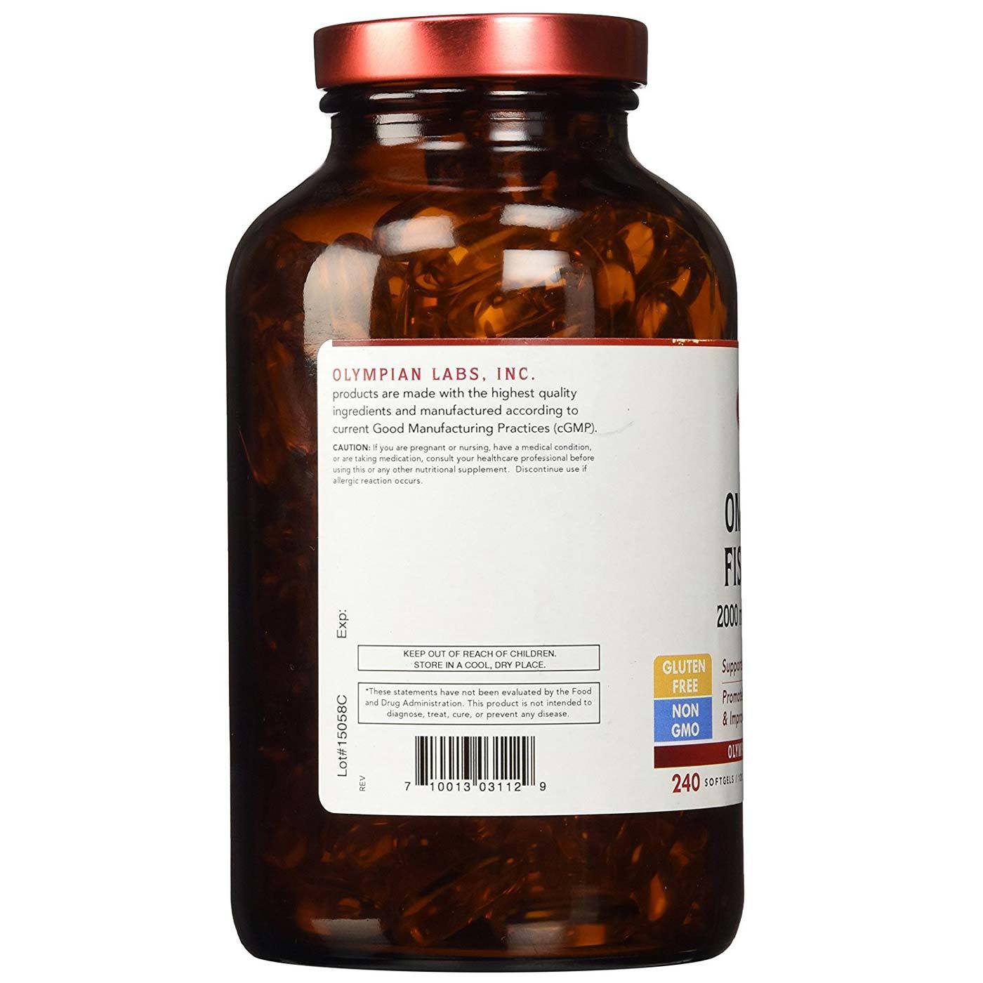 Olympian Labs Omega-3 óleo de peixe 240 Cápsulas - Imagem 4