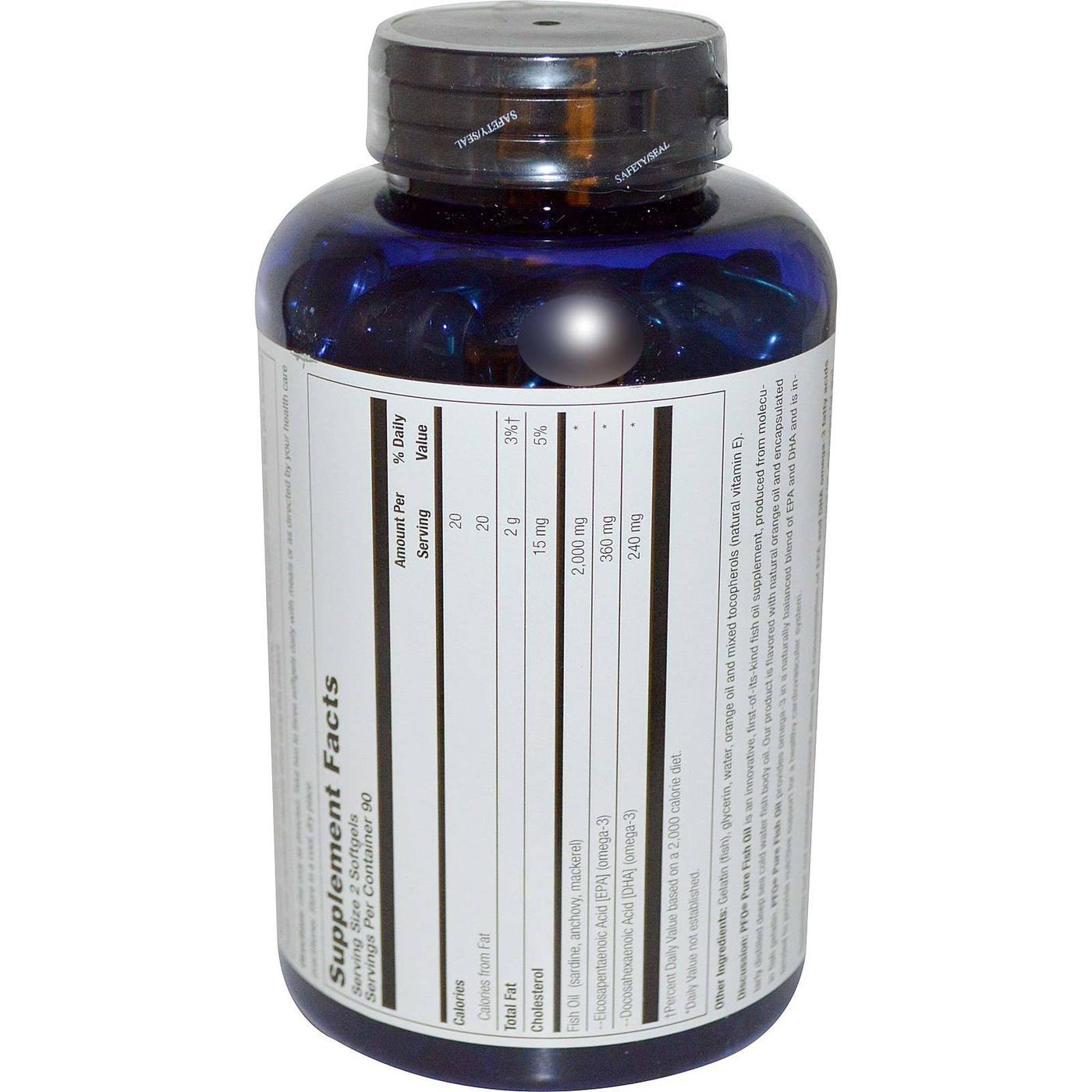 Health From the Sun PFO Pure óleo de peixe laranja 180 Cápsulas - Imagem 2