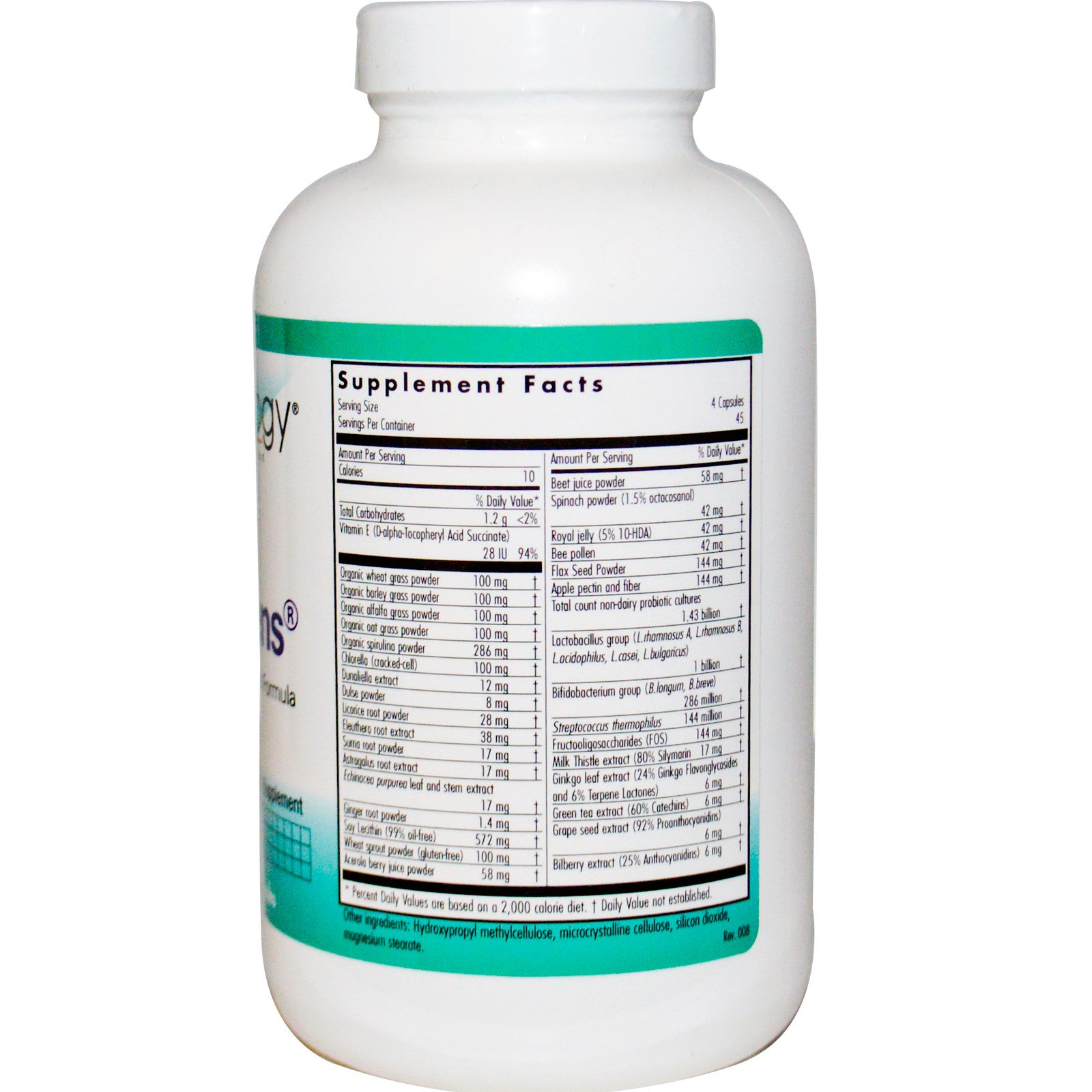 Nutricology, ProGreens, 180 Comprimidos Vegetarianos - Imagem 2