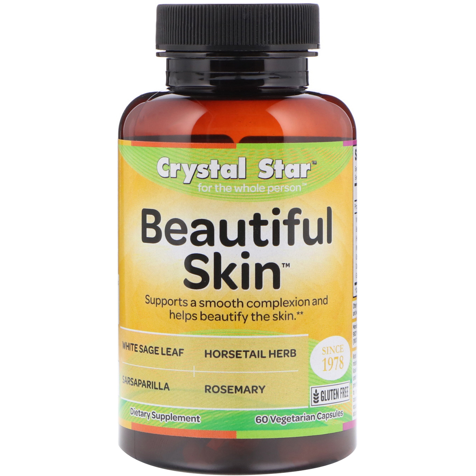 Crystal Star, Beautiful Skin, 60 Cápsulas Vegetais