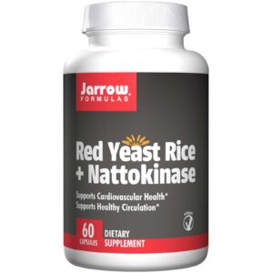 Jarrow Formulas, Arroz Fermentado Vermelho + Nattokinase, 60 Cápsulas Vegetarianas