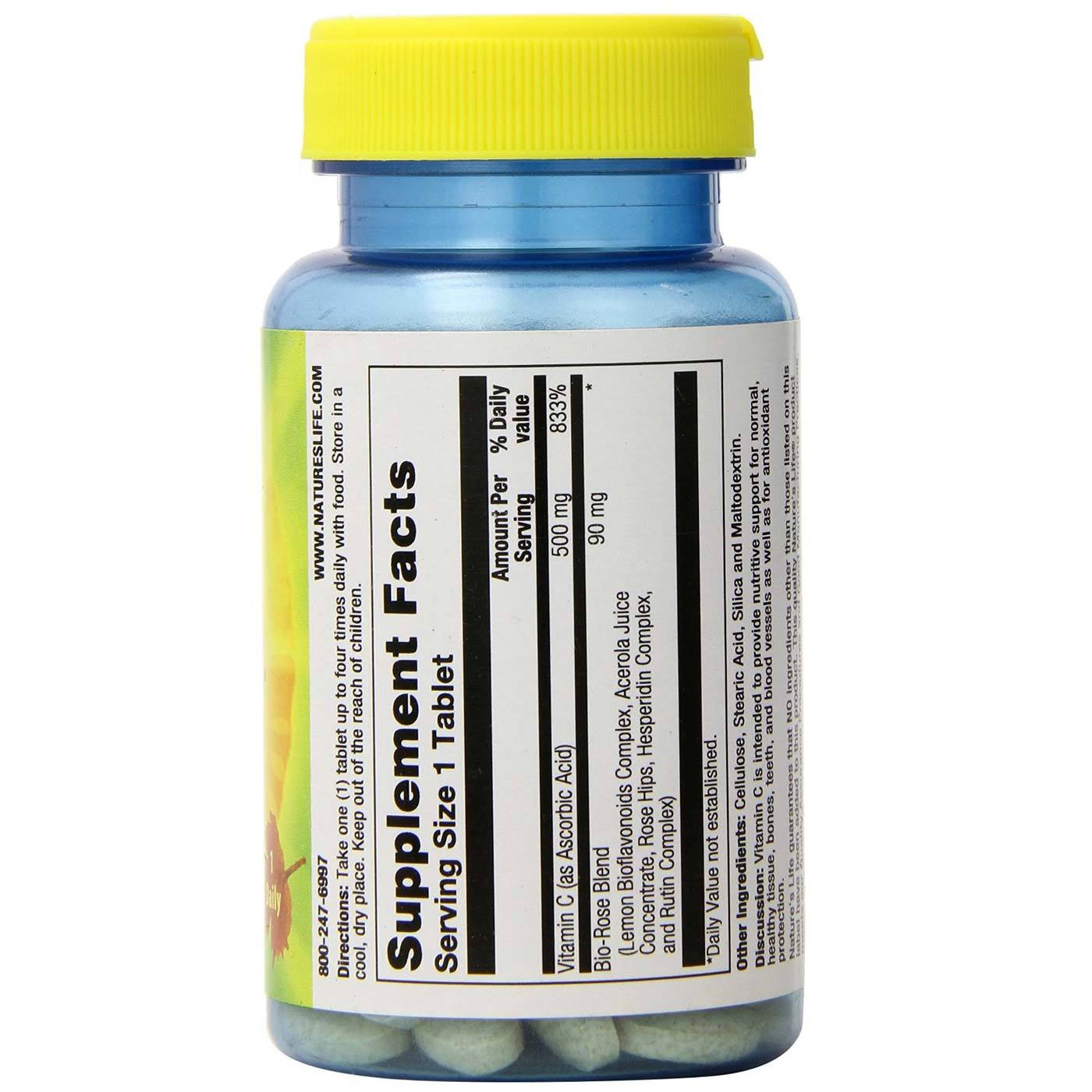 Nature's Life C-Complexo 500 mg 50 Tabletes - Imagem 2
