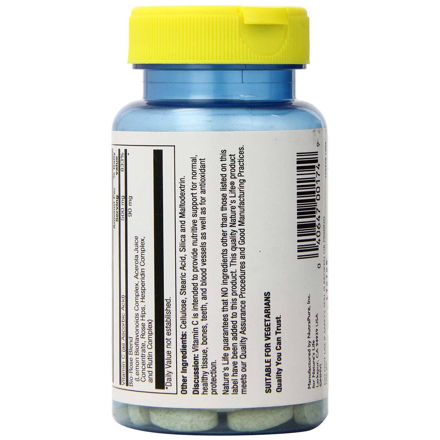 Nature's Life C-Complexo 500 mg 50 Tabletes - Imagem 3