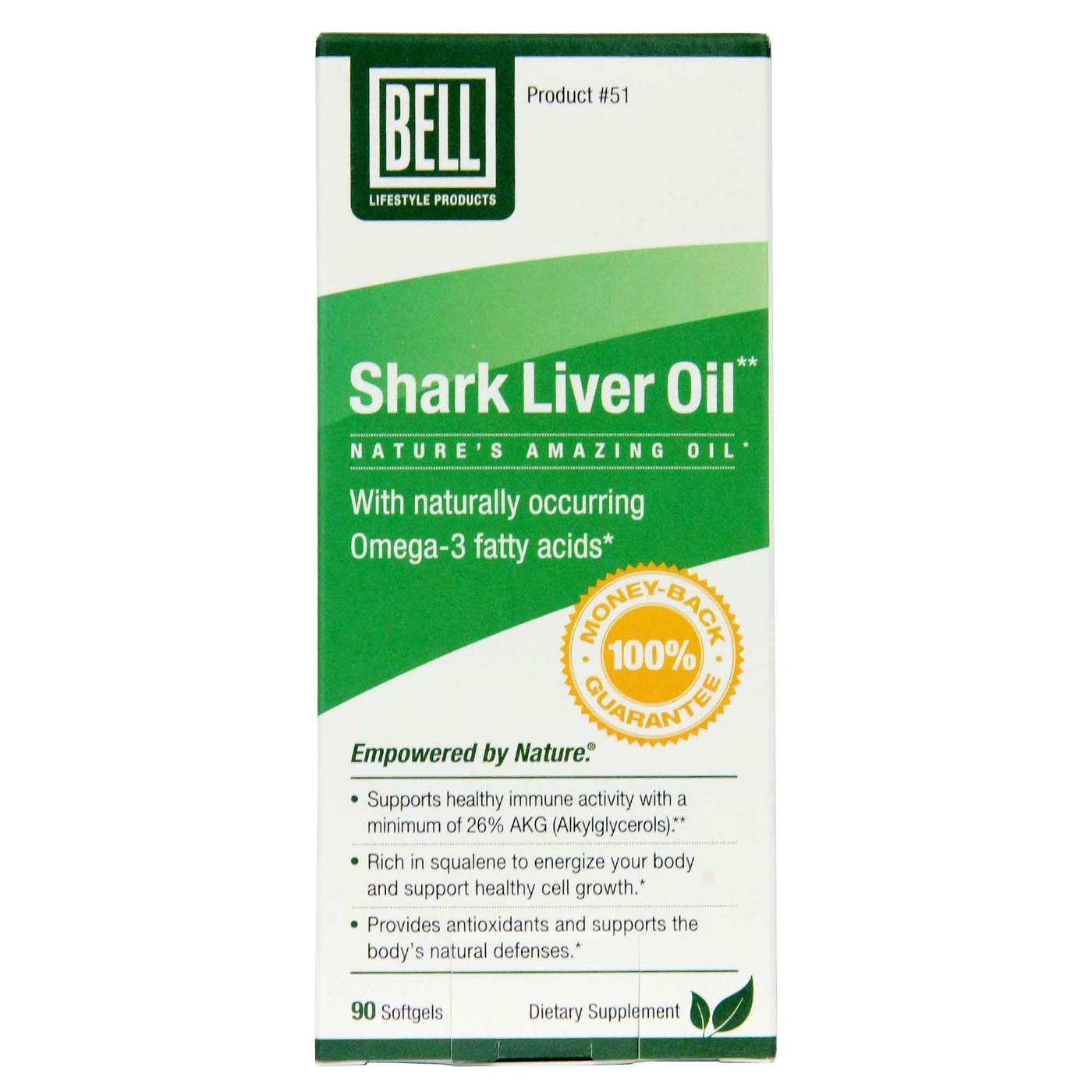 Bell Óleo de fígado de tubarão 90 GelCápsulas