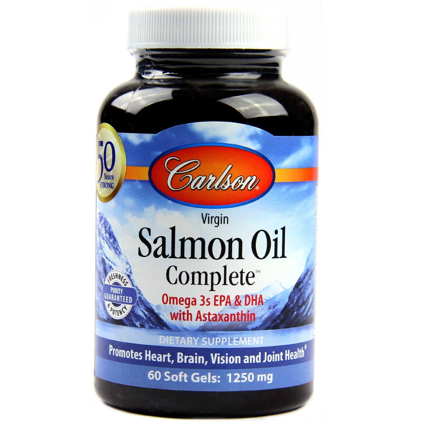 Carlson Labs Óleo de salmão completos 60 Cápsulas