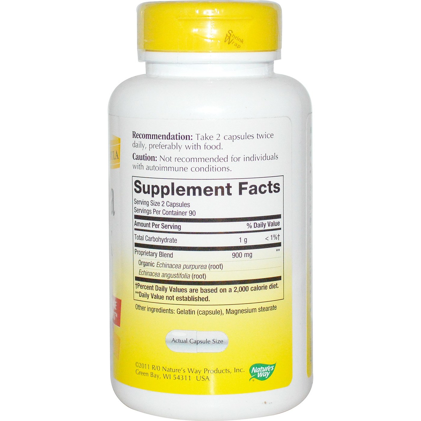 Nature's Way Complexo Raíz Equinácea Ca 180 - Imagem 2