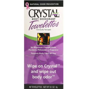 Crystal Essence Desodorante Towelette Dis Unscented 48 PC