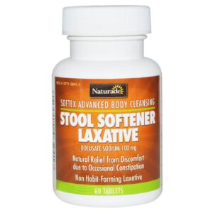 Naturade, Purificador Corporal Avançado Softex, Laxante Amaciador de Fezes, 60 Comprimidos