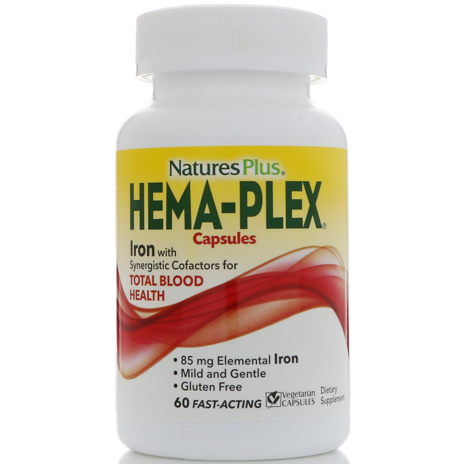 Nature's Plus, Hema-Plex, 60 Comprimidos Vegetais