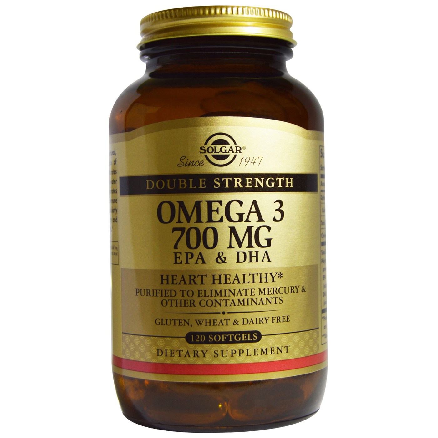 Solgar Força Dupla Omega-3 700 mg 120 Cápsulas em gel