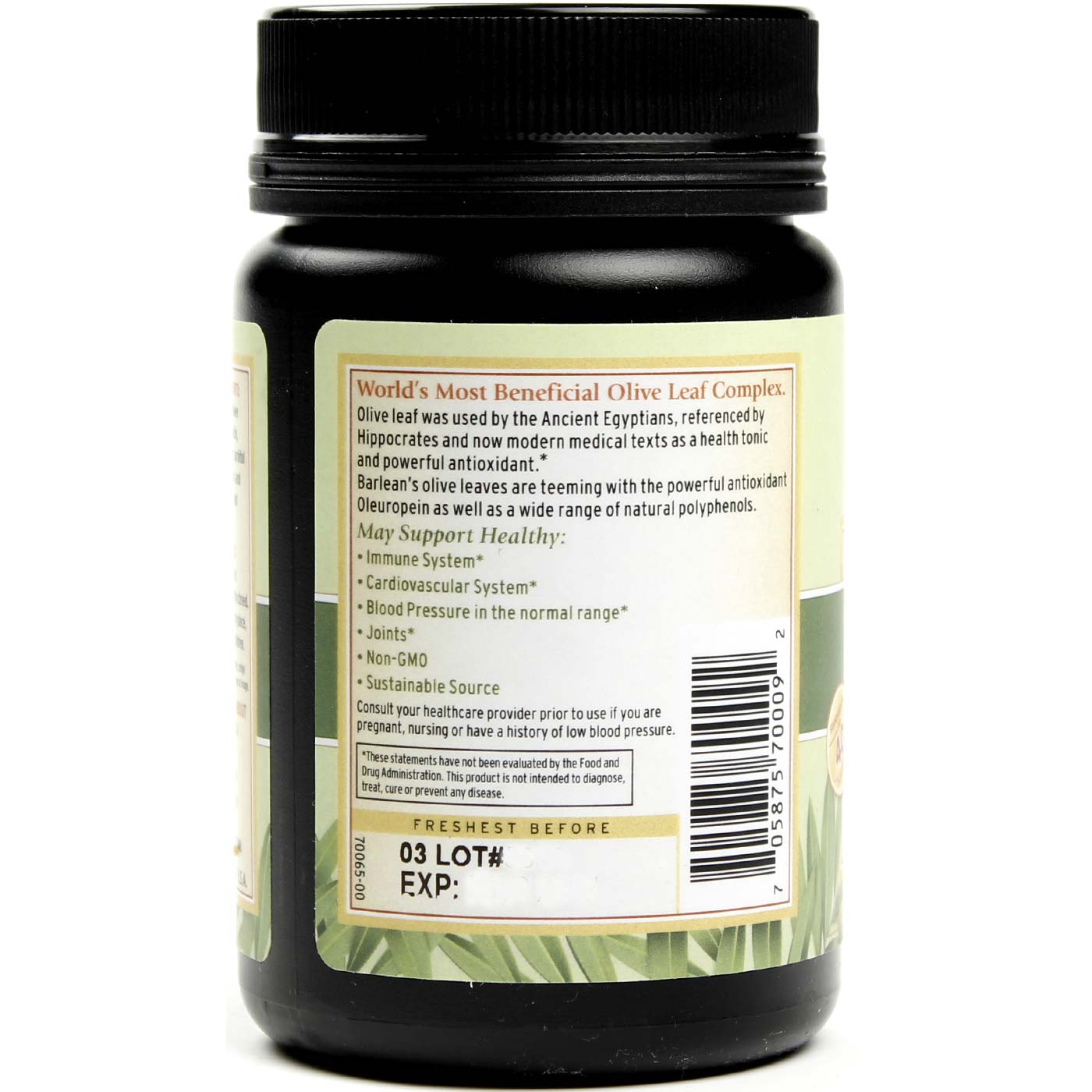 Barlean's Olive Folha Complexo - 120 Cápsulas em Gel - Imagem 3