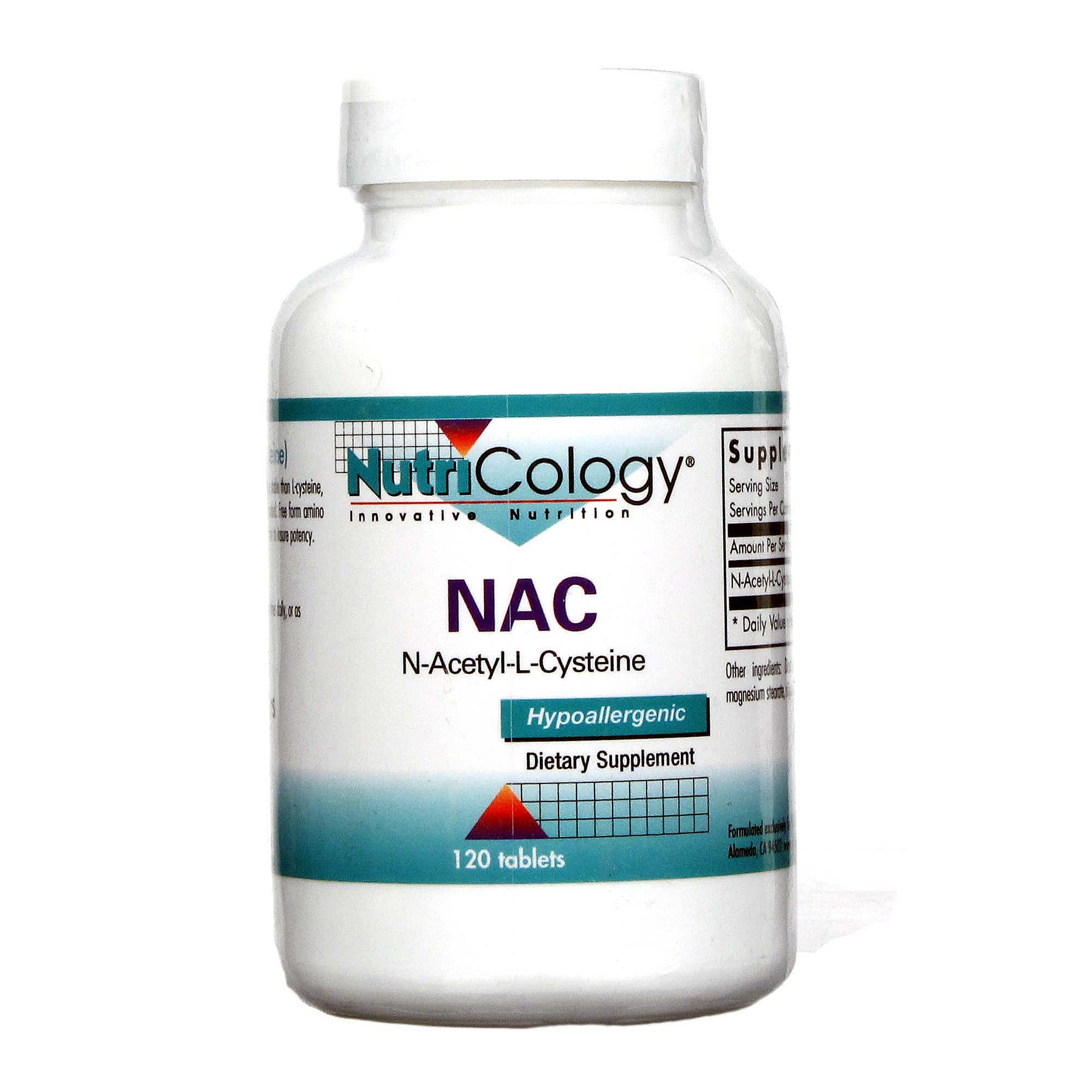 Nutricology NAC N-acetil-L-cisteína 120 Tabletes