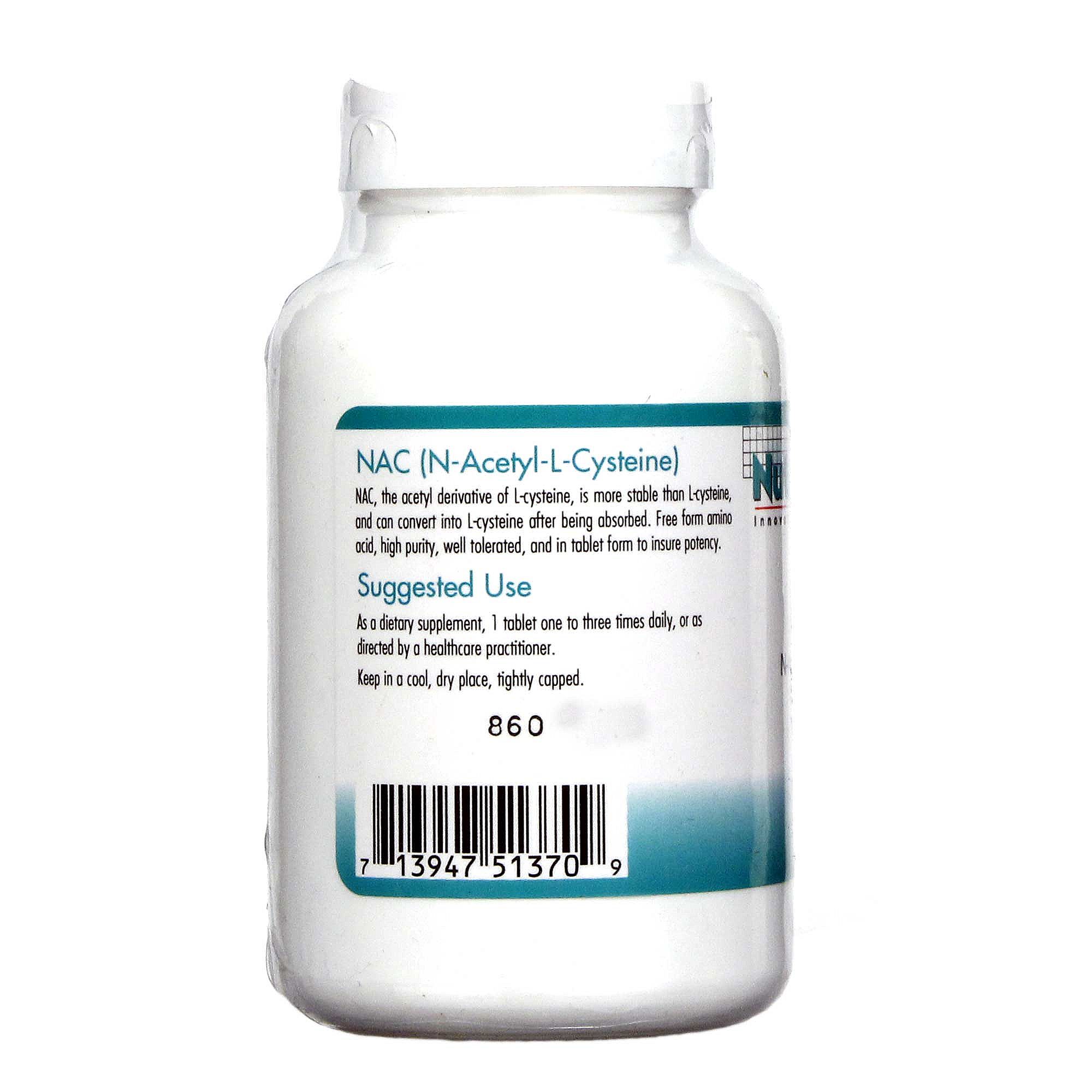 Nutricology NAC N-acetil-L-cisteína 120 Tabletes - Imagem 3