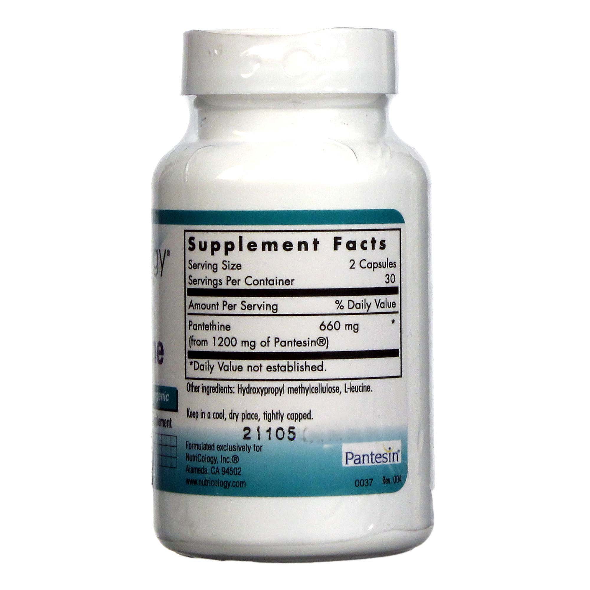 Nutricology Pantethine 60 Cápsulas Vegetarianas - Imagem 2