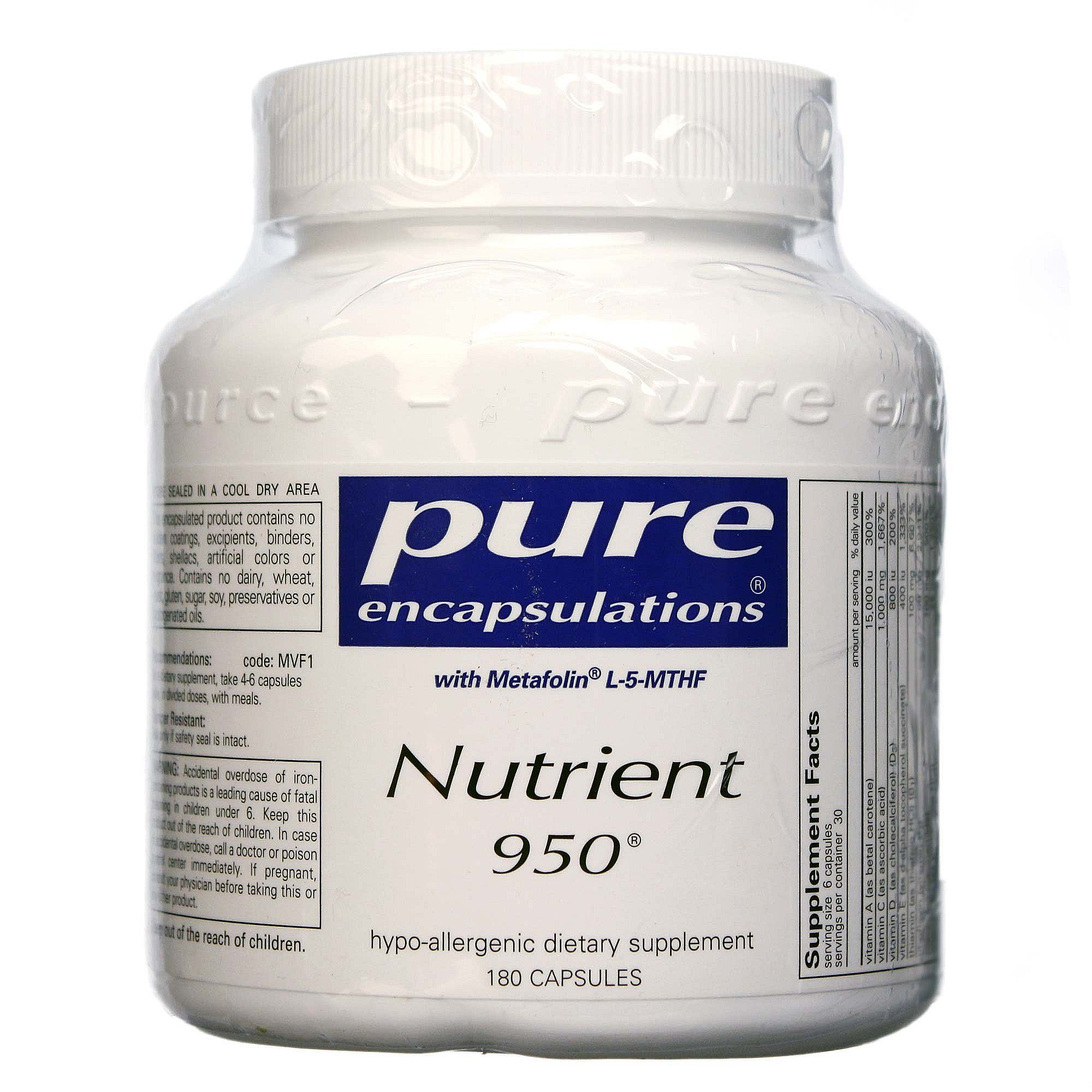Pure EnCápsulasulations Nutrientes 950 180 Cápsulas Vegetarianas
