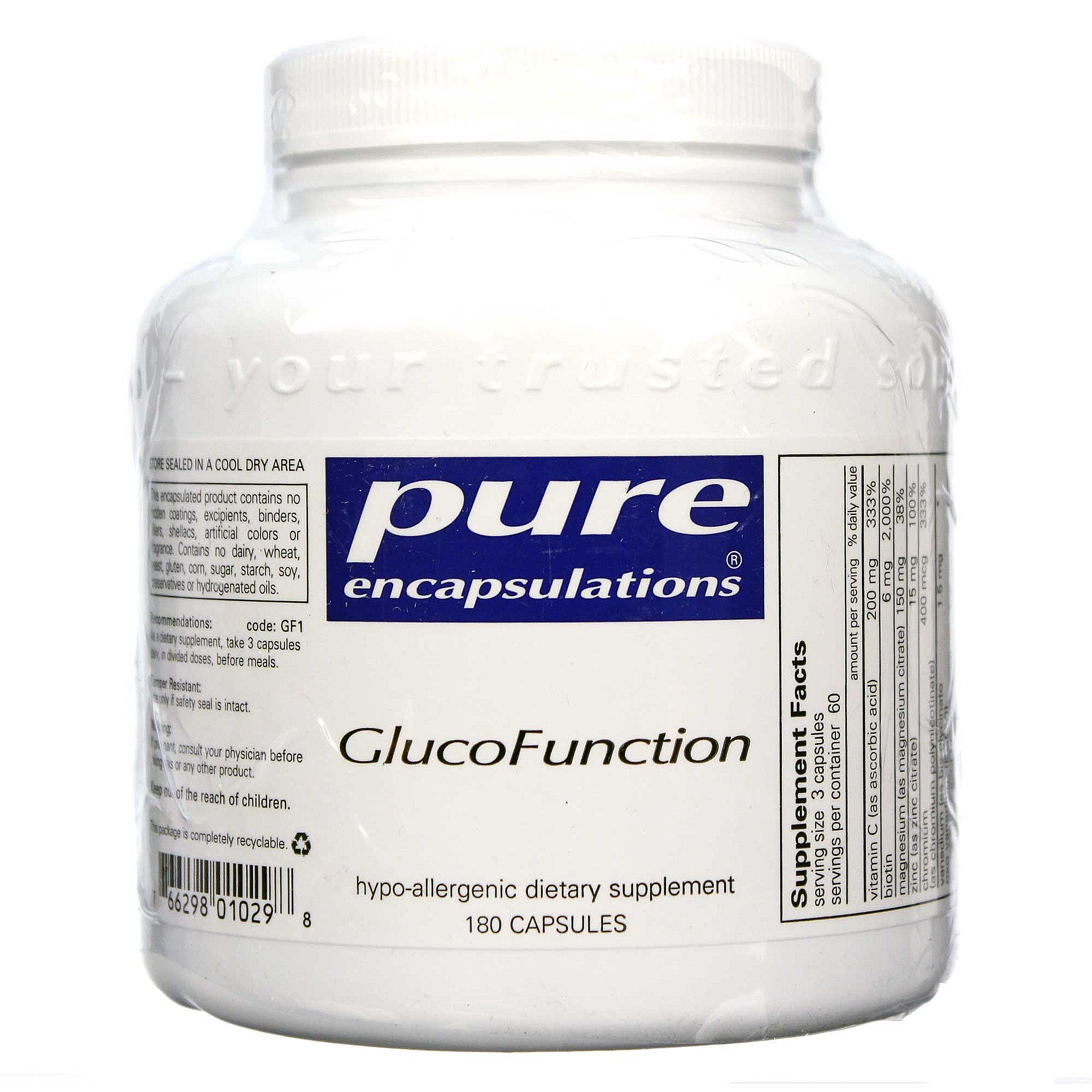 Pure EnCápsulasulations GlucoFunction 180 Cápsulas Vegetarianas