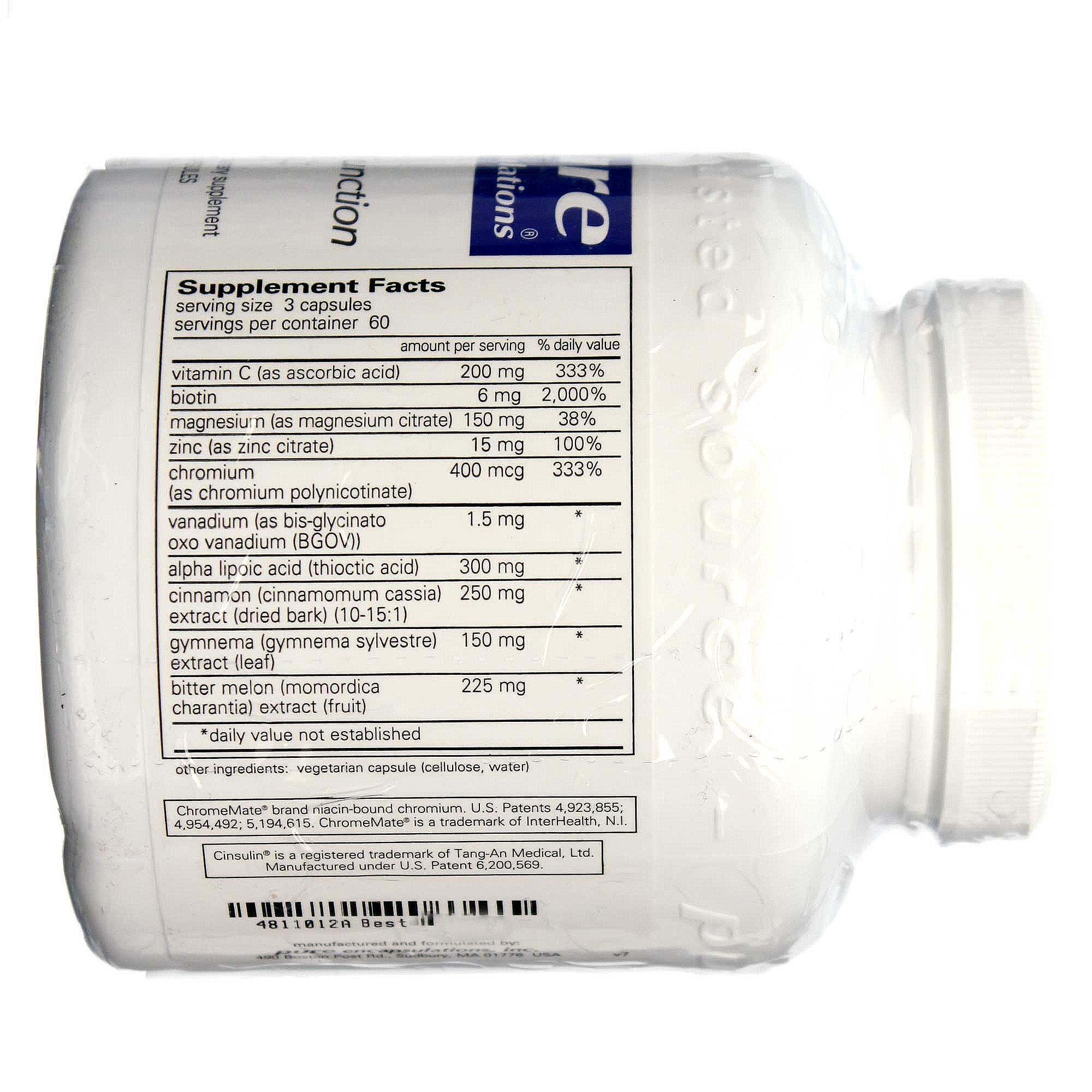 Pure EnCápsulasulations GlucoFunction 180 Cápsulas Vegetarianas - Imagem 2